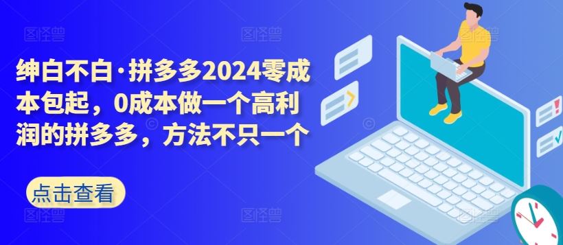 拼多多2024零成本包起,0成本做一个高利润的拼多多,方法不只一个-九才资源网