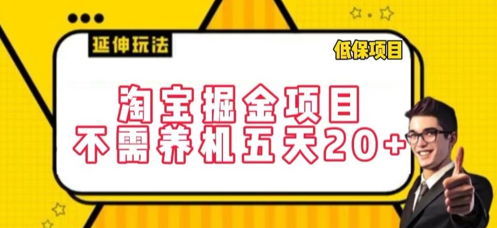 淘宝掘金项目,不需养机,五天20+,每天只需要花三四个小时【揭秘】-九才资源网