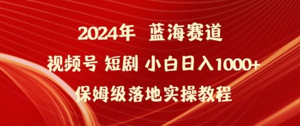 2024年视频号短剧新玩法小白日入1000+保姆级落地实操教程【揭秘】-九才资源网