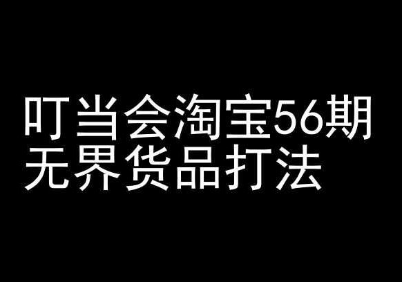 叮当会淘宝56期:无界货品打法-淘宝开店教程-九才资源网