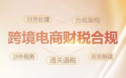 跨境老板财税合规特训营,规避财税风险、提升企业利润-九才资源网