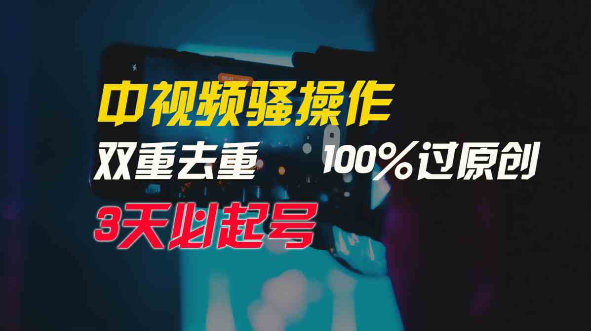 (9649期)中视频骚操作,双重去重100%过原创,3天比必起号,简单无脑,月入3W+-九才资源网