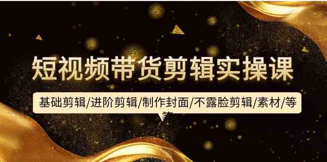 (9887期)短视频带货剪辑实操课:基础剪辑/进阶剪辑/制作封面/不露脸剪辑/素材/等等-九才资源网