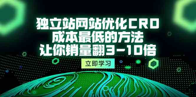 (10173期)独立站网站优化CRO,成本最低的方法,让你销量翻3-10倍(5节课)-九才资源网