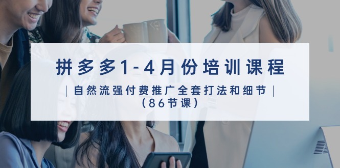 (10495期)拼多多1-4月份培训课程,自然流强付费推广全套打法和细节(86节课)-九才资源网