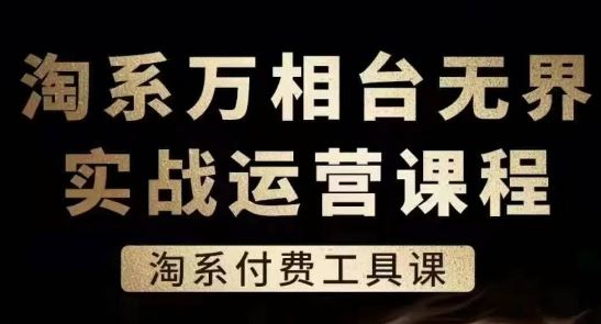淘系万相台无界实战运营课,淘系付费工具课-九才资源网