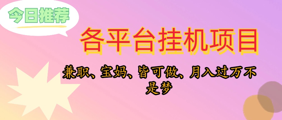 (10642期)靠挂机,在家躺平轻松月入过万,适合宝爸宝妈学生党,也欢迎工作室对接-九才资源网