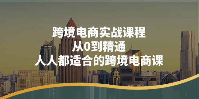 (11183期)跨境电商实战课程:从0到精通,人人都适合的跨境电商课(14节课)-九才资源网