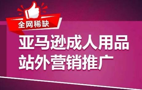 全网稀缺!亚马逊成人用品站外营销推广,教你引爆站外流量,开启爆单模式-九才资源网