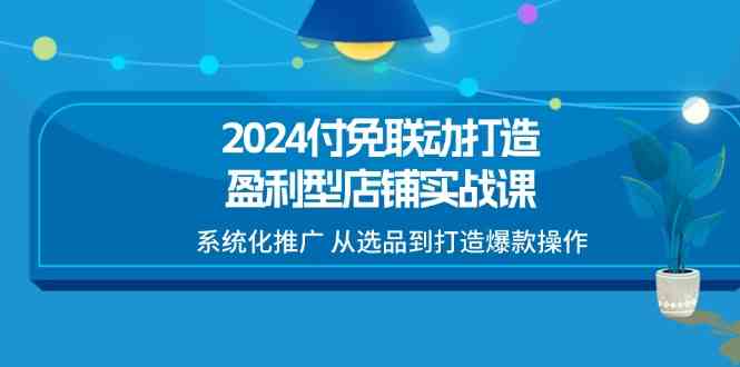 2024付免联动打造盈利型店铺实战课,系统化推广 从选品到打造爆款操作-九才资源网