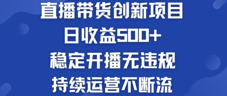 淘宝无人直播带货创新项目:日收益500+ 稳定开播无违规 持续运营不断流【揭秘】-九才资源网