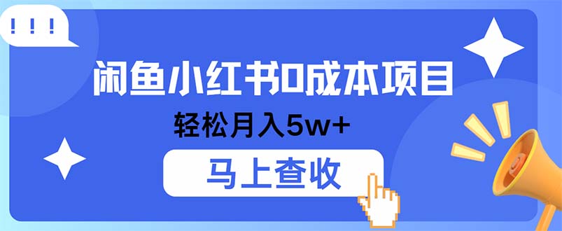(12777期)小鱼小红书0成本项目,利润空间非常大,纯手机操作-九才资源网