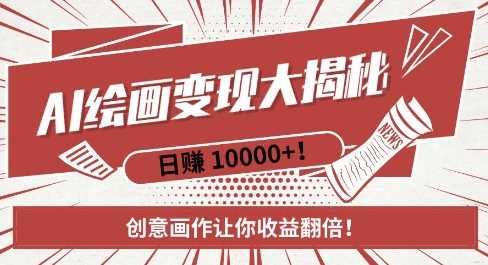 AI梦境绘画致富秘籍,复制粘贴,新手也能快速掌握,创意画作让你收益翻倍-九才资源网