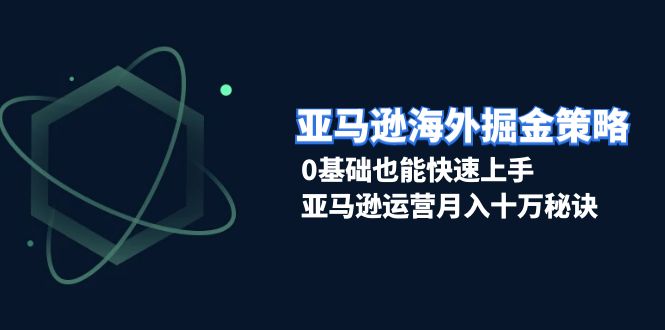 (13644期)亚马逊海外掘金策略,0基础也能快速上手,亚马逊运营月入十万秘诀-九才资源网