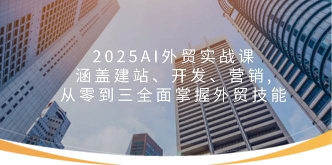 (14135期)2025AI外贸实战课:涵盖建站、开发、营销, 从零到三全面掌握外贸技能-九才资源网