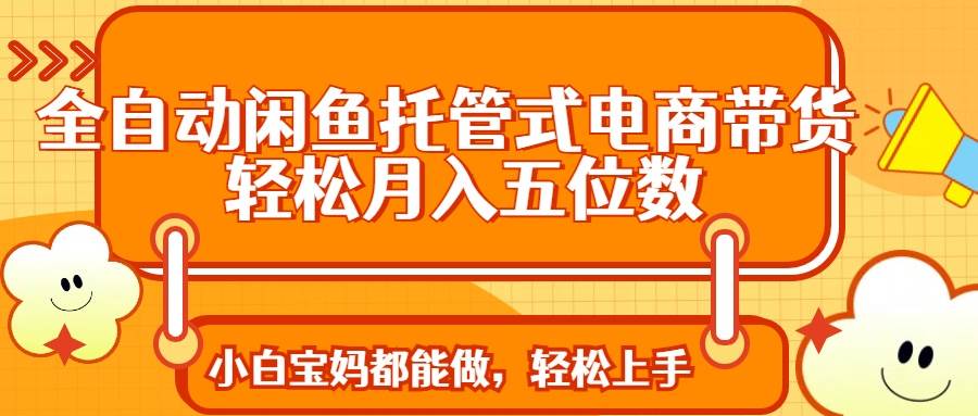 (14132期)全自动闲鱼托管式电商带货 轻松实现月入五位数-九才资源网