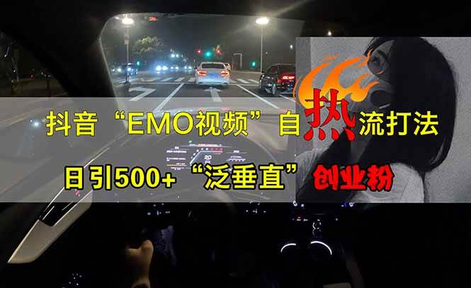 (14135期)抖音EMO自热流创业粉打法,三天起千粉号,单视频十万播放量,多账号矩…-九才资源网