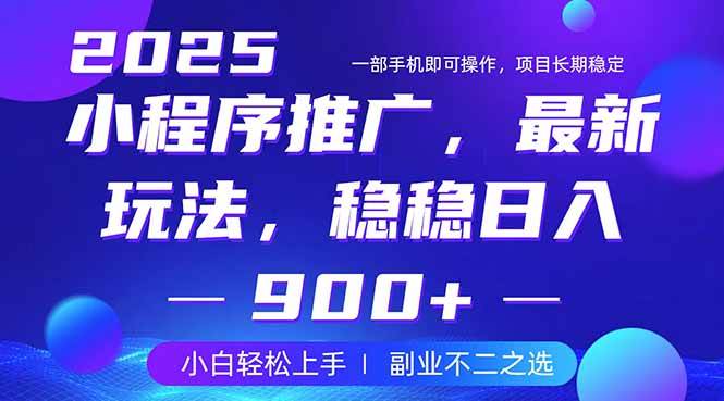 (14137期)25年小程序掘金最新玩法,稳稳日入900+,副业兼职的不二之选-九才资源网