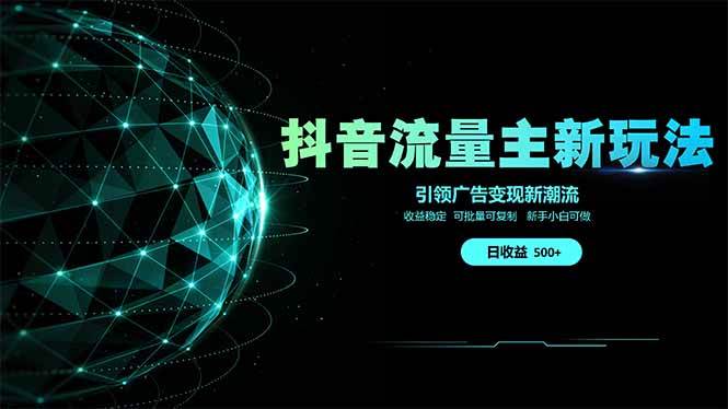 (14204期)抖音流量主新玩法 2025新风口 引领广告变现新潮流 单日500+ 手把手…-九才资源网