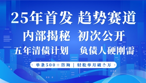 2025年首次公开,真正的事业型赛道,客咨不断,单月轻松破W-九才资源网