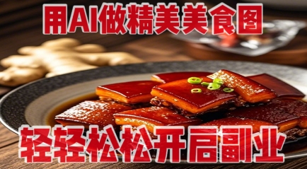 用AI做精美美食图,无需专业设备拍摄,轻轻松松开启副业-九才资源网