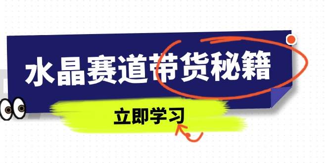 (14406期)水晶赛道带货秘籍,国学结合、短视频起号、拍摄技巧、直播话术等内容-九才资源网