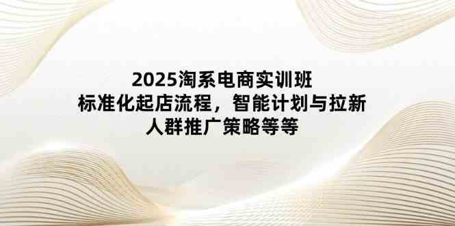 2025淘系电商实训班:标准化起店流程,智能计划与拉新,人群推广策略等等-九才资源网