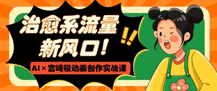 治愈系流量新风口,AI+宫崎骏动画创作实战课,从0到1打造爆款视频-九才资源网