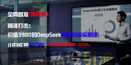 精准打击:价值3980的DeepSeek私域引流实操课,小白实操无门槛,日引精准粉300+-九才资源网