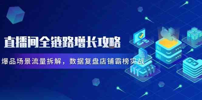直播间全链路增长攻略,爆品场景流量拆解,数据复盘店铺霸榜实战-九才资源网