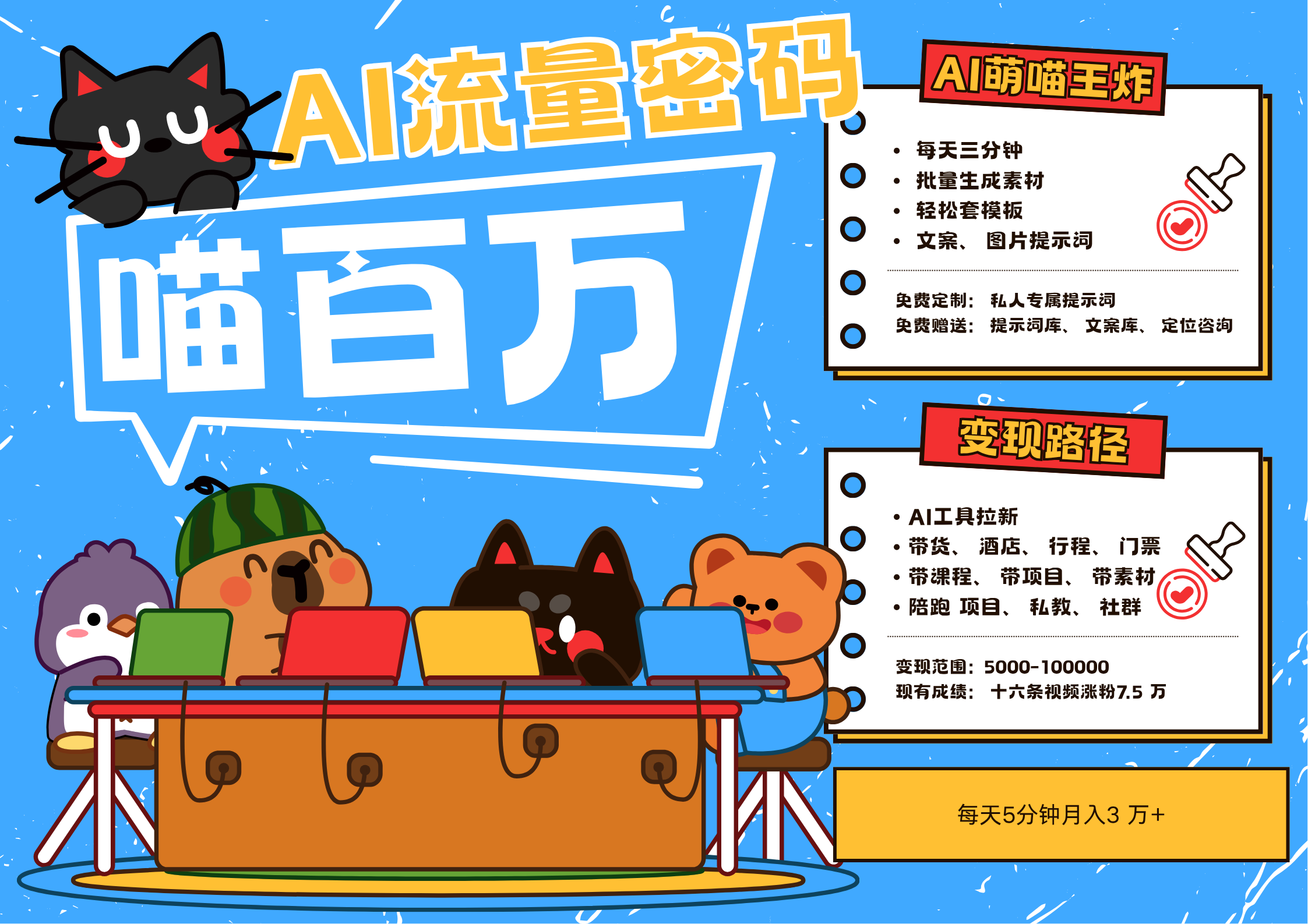 AI+宠物+旅行,2025最火流量密码 轻松用AI宠物做文旅账号,N种变现渠道月入五位数-九才资源网