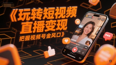 玩转短视频直播变现,把握视频号金风口-九才资源网