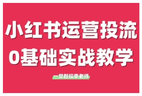 小红书运营投流,小红书广告投放从0到1的实战课,学完即可开始投放(更新)-九才资源网
