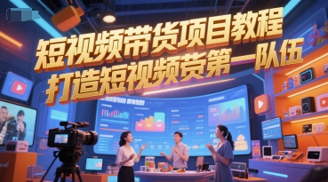 短视频带货项目教程,打造短视频带货第一队伍-九才资源网