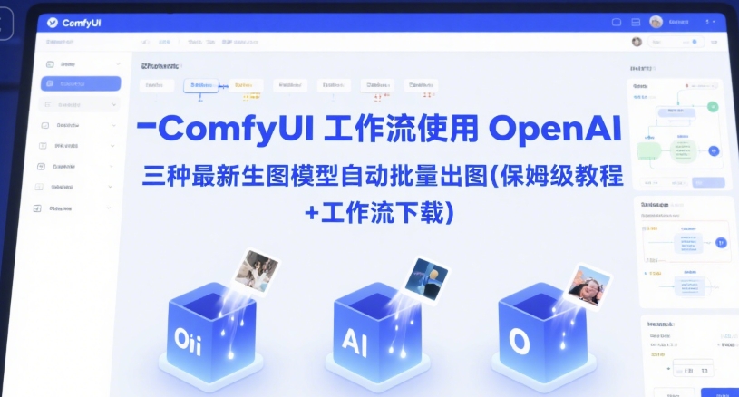 ComfyUI 工作流使用 OpenAI 三种最新生图模型自动批量出图(保姆级教程+工作流下载)-九才资源网