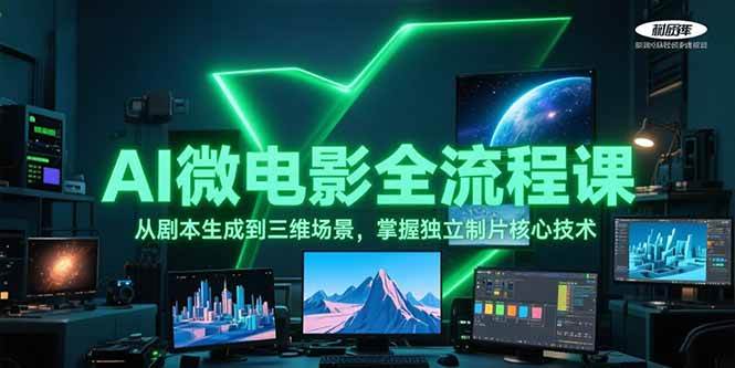 AI微电影全流程课,从剧本生成到三维场景,掌握独立制片核心技术-九才资源网