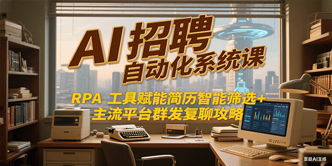 AI招聘自动化系统课,RPA工具赋能简历智能筛选+主流平台群发复聊全攻略-九才资源网