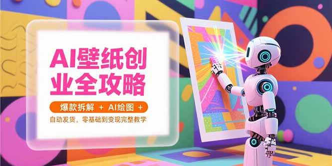 (15312期)AI壁纸创业全攻略,爆款拆解+AI绘图+自动发货,零基础到变现完整教学-九才资源网