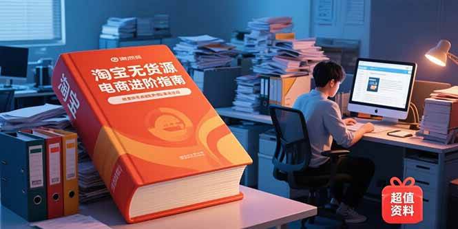 (15317期)淘宝无货源电商进阶指南,包含新人课、进阶课,配套资料,蓝海选品等-九才资源网