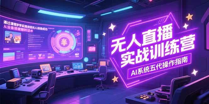 (15315期)无人直播实操训练营,从设备搭建到话术,AI系统五代操作指南(7月更新)-九才资源网