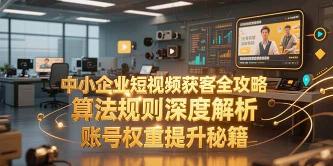 (15326期)中小企业短视频获客全攻略,算法规则深度解析,账号权重提升秘籍-九才资源网