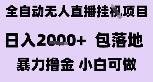 最新全自动抖音无人直播挂G项目,日入2k+ 包落地暴力撸金,小白可做【揭秘】-九才资源网