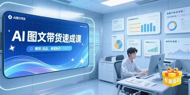 (15416期)AI图文带货速成课,养号引流秘籍,爆款选品策略,美图制作全流程-九才资源网