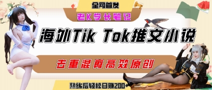 海外tiktok小说推文暴力项目,高停留率,高转化率,上手后一天搞顿饭钱不是问题-九才资源网
