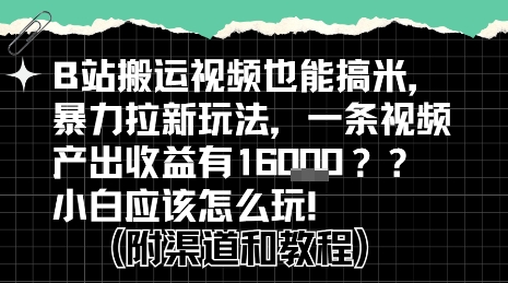 b站掘金计划?搬运视频也能挣拉新的收益,小白应该怎么玩!-九才资源网