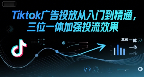 Tiktok广告投放从入门到精通,三位一体加强投流效果-九才资源网