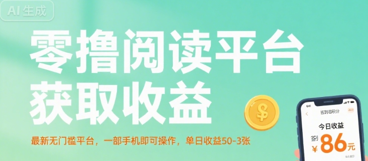 零撸阅读平台获取收益,最新无门槛平台,一部手机即可操作,单日收益50-3张【揭秘】-九才资源网