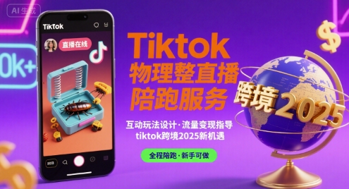 Tiktok物理整蛊直播陪跑服务-tiktok跨境2025-九才资源网