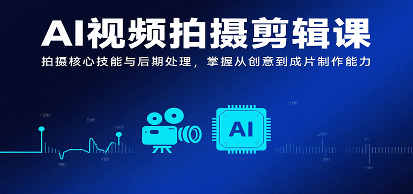 AI视频拍摄剪辑课,拍摄核心技能与后期处理,掌握从创意到成片制作能力-九才资源网