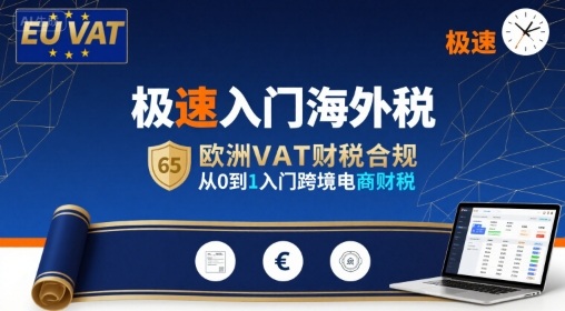 极速入门海外税,欧洲VAT财税合规,从0到1入门跨境电商财税-九才资源网